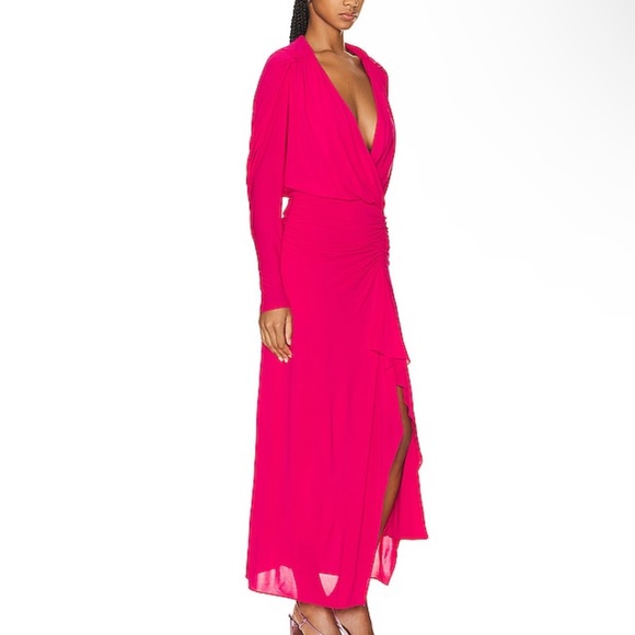 SIMKHAI Ellie dress , style 423-1937 Sz medium, V-neck long sleeve comfortable - Picture 2 of 7